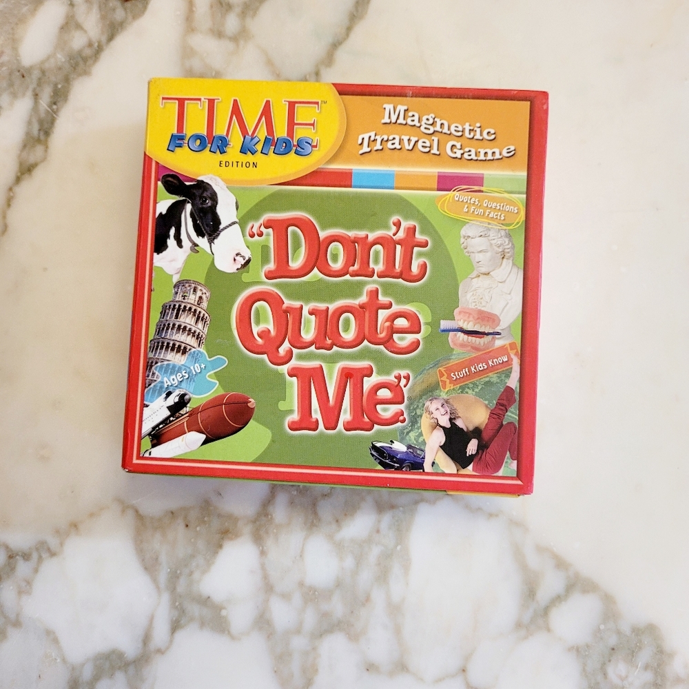 Time For Kids Don't Quote Me Magnetic Travel Game